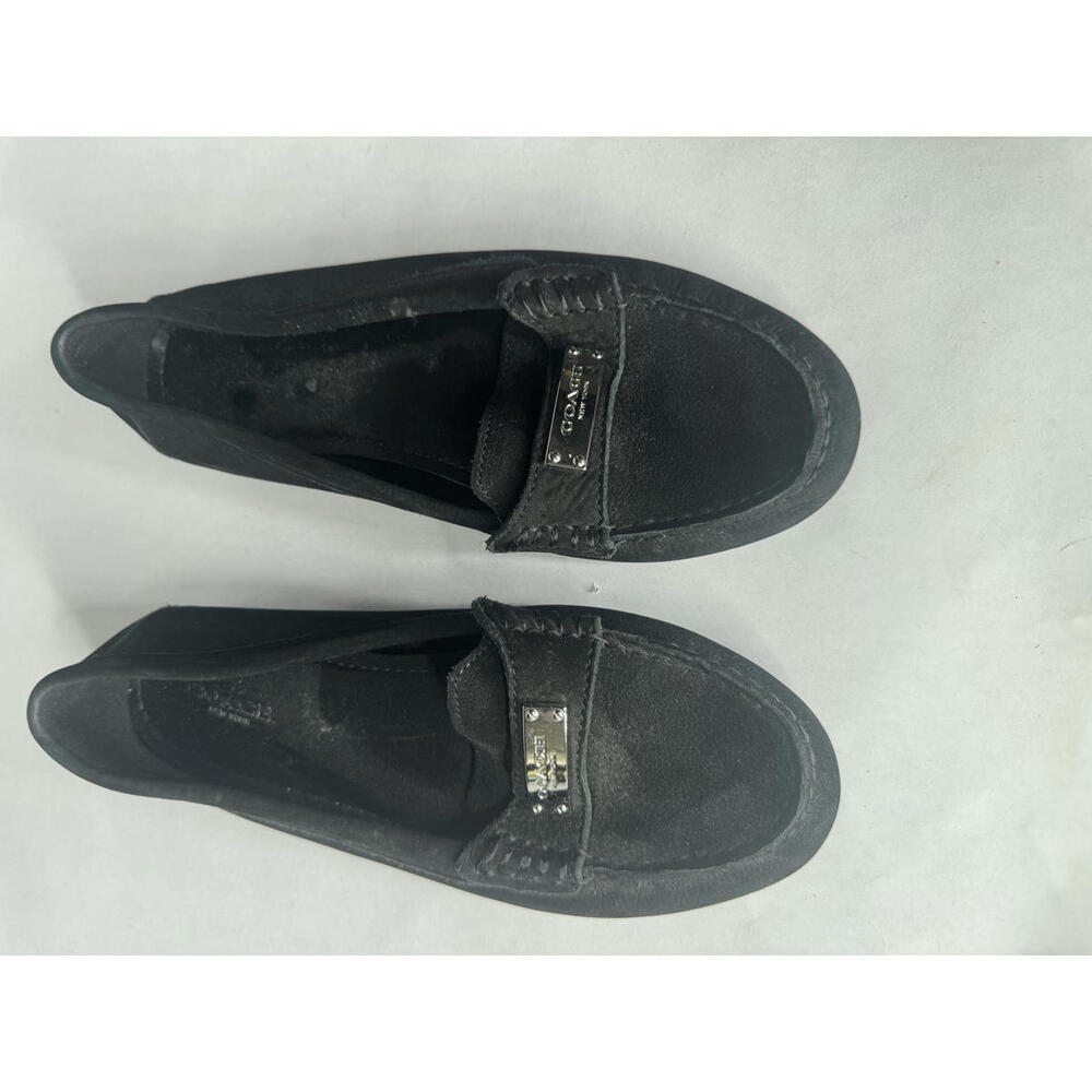 Coach Women's Black Suede Loafers